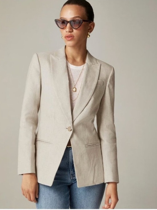 J. Crew Jackets & Blazers - J. Crew Alexandra blazer in stretch linen blend